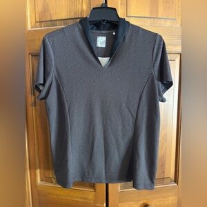 Callaway Opti Dri golf polo shirt black stretch fabric women’s large